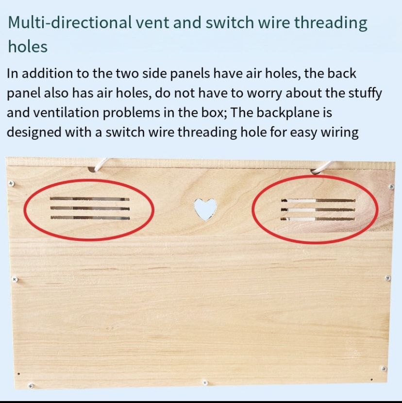 Animal farm equipment Wooden chicken cages feeding box Plastic nest box brood box, intelligent temperature control push and pull