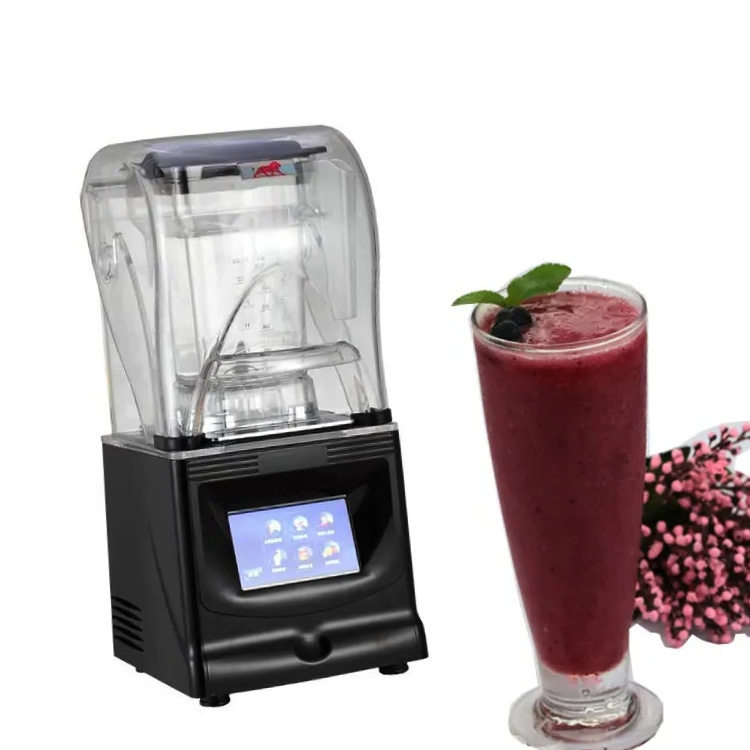 Soundproof Cover Touchpad 2L Duty Ice Blender Commercial Multi-Function Milk Teapresso Milkshake Smoothie Ice Breaking Mixer