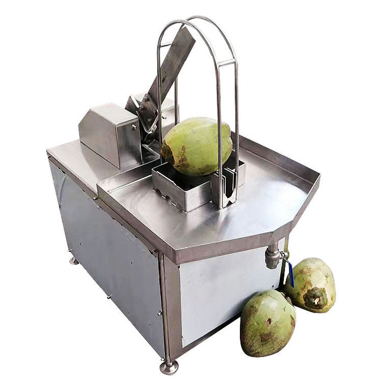 Fresh Coconut Water Extracting Machine Automatic Green Coconut Half Cutting Opening Machine Coconut Cutting