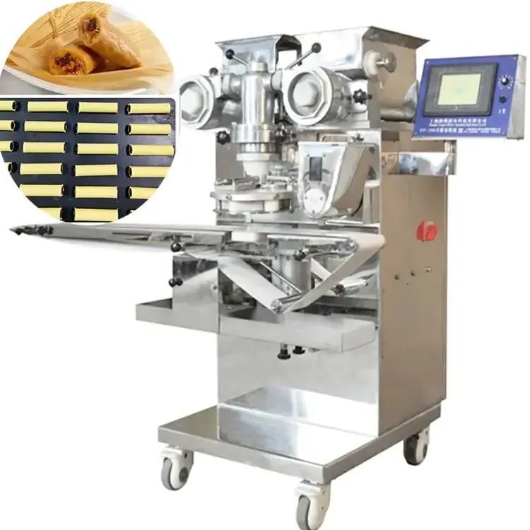 High Capacity Filled Churros Automatic Date Bar Encrusting Tamale Making Machine Gnocchi Aracini Falafel Encrusting Machine