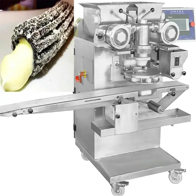 High Capacity Filled Churros Automatic Date Bar Encrusting Tamale Making Machine Gnocchi Aracini Falafel Encrusting Machine