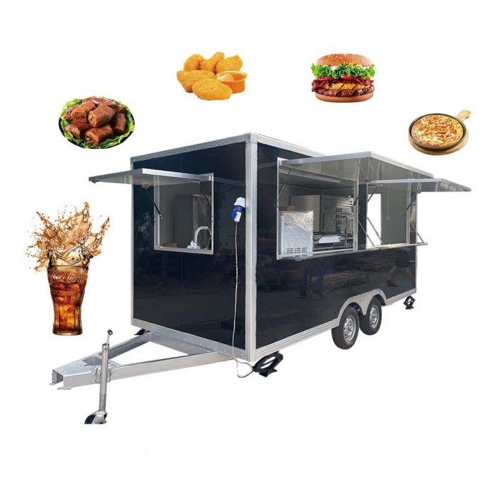 Mobile Tacos Truck Coffee Carts Restaurant BBQ Food Truck TRUTH Custom Size Grill Equipment Mobile Kitchen Van Fast Food Trailer