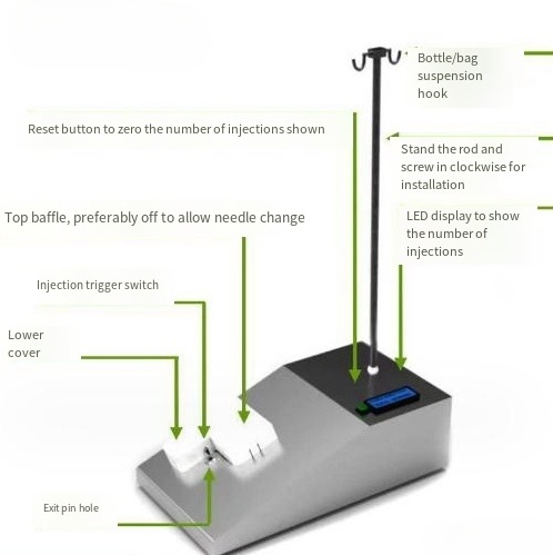 Chicken Duck And Goose Continuous Syringe Incubation Poultry Incubator Automatic Counting Vaccination Equipment