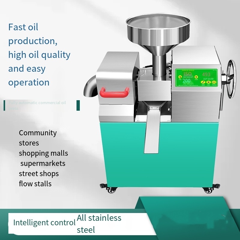 Vegetable Oil Press Kitchen Seed Sunflower Sesame Coconut Peanut Oil Extractor Hot Cold Commercial Oil Press Machine