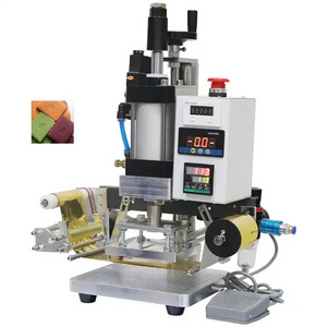 Small Gold Manual PVC paper Leather Customizable Logo Embossed Machine Pneumatic Gilding Machine Hot  Foil Stamping Machine