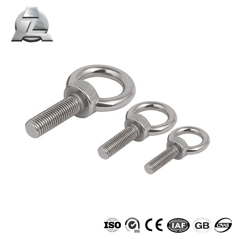 DIN580 M3 M4 M5 M6 M8 M10 Eye Bolt 304 Stainless Steel Marine Lifting T Slot Eye Screws Ring  Eyebolt Bolt