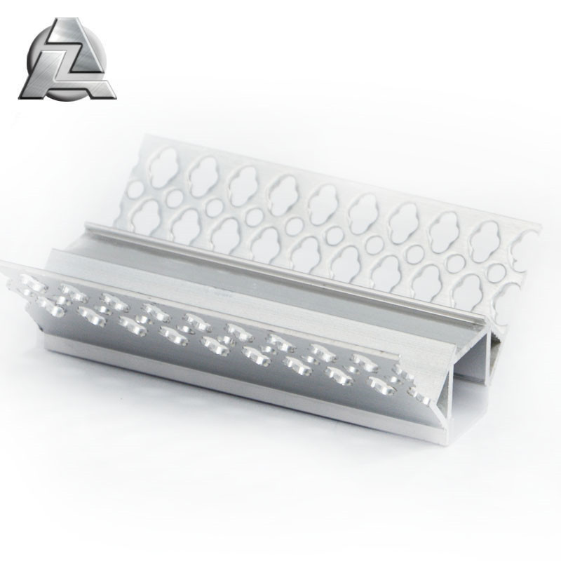 Aluminum alloy drywall plaster ceiling recessed led linear light channel extrusion profile for led lamp tape strip