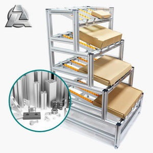 Store room fluent shelf storage shelf t-slot heavy medium slide track roller strip rack sheet metal fluent shelves shelving