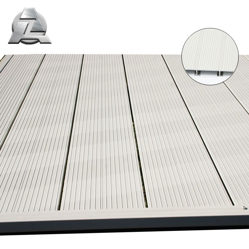 Waterproof extruded aluminum decking planks panels for balcony system