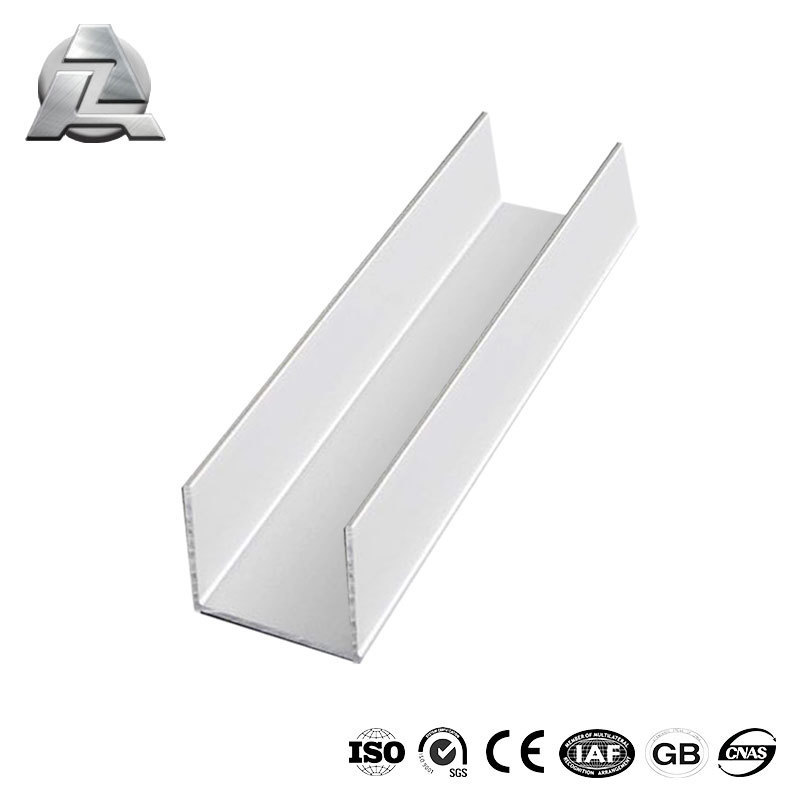 New design 6000 series aluminum alloy extrusion u section bar