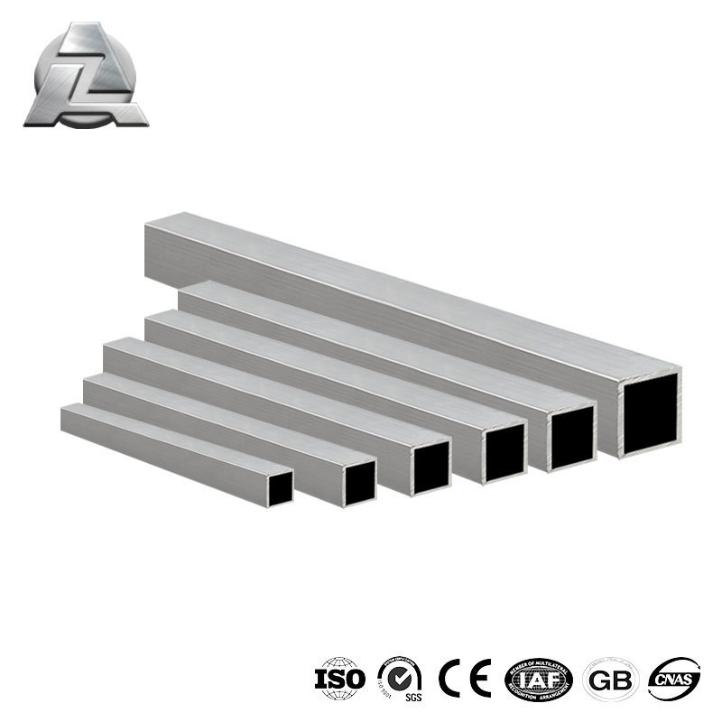 6063 t5 1x1 2x2 mill finish metal aluminum extruded hollow square extrusion tube pipe profile