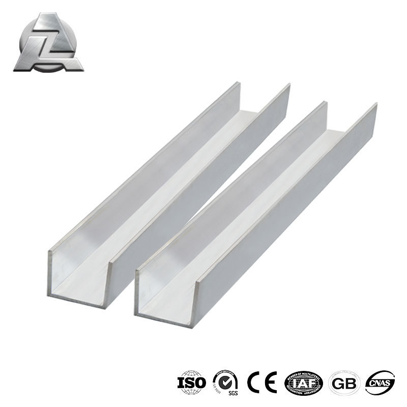 New design 6000 series aluminum alloy extrusion u section bar