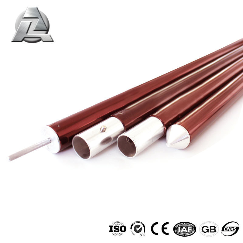 7001 series aluminum telescopic pole with spring button lock