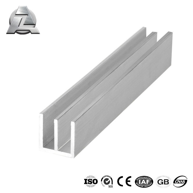 double aluminium u channel profile for window