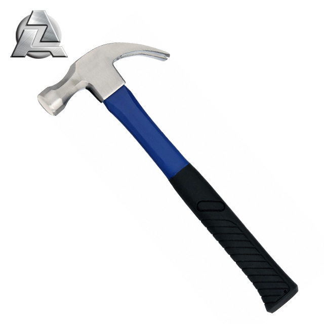 Professional carpenter 4oz 6oz 8oz 16oz 20oz 22oz 27oz chrome milling face antislip claw hammer with wooden handle