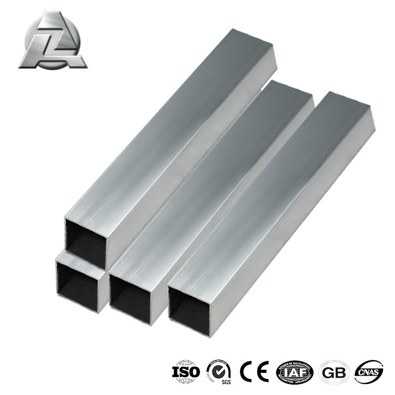 6063 t5 1x1 2x2 mill finish metal aluminum extruded hollow square extrusion tube pipe profile