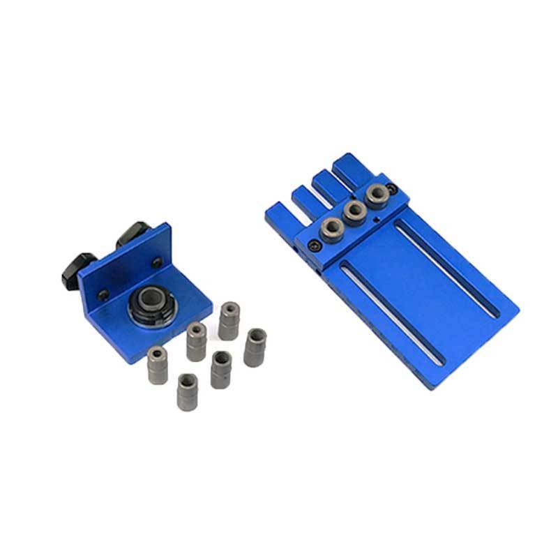 Other hand tool 3 in 1 drilling locator guide kit log tenon hole punch combo triple punch locator for woodworking dowel jig set