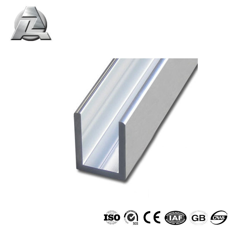 double aluminium u channel profile for window