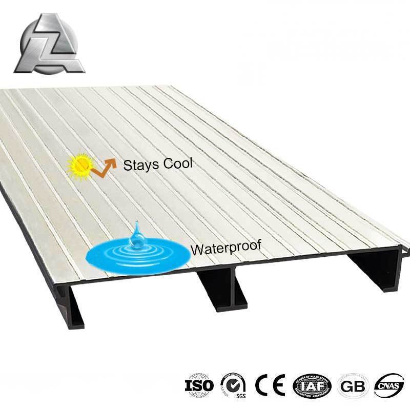 Waterproof fireproof industrial outdoor metal outside aluminum decking flooring system deck floor panels