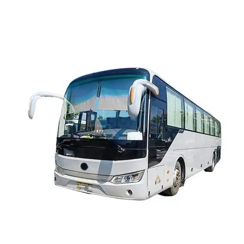 Manual Diesel Used  Bus Double Door 55 Seater Leather Seats Luxury Bus With Air Conditioner