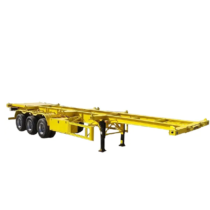 Tractor truck 3 Axle 20ft 40ft skeletal Container Chassis truck Skeleton Truck Semi Trailer