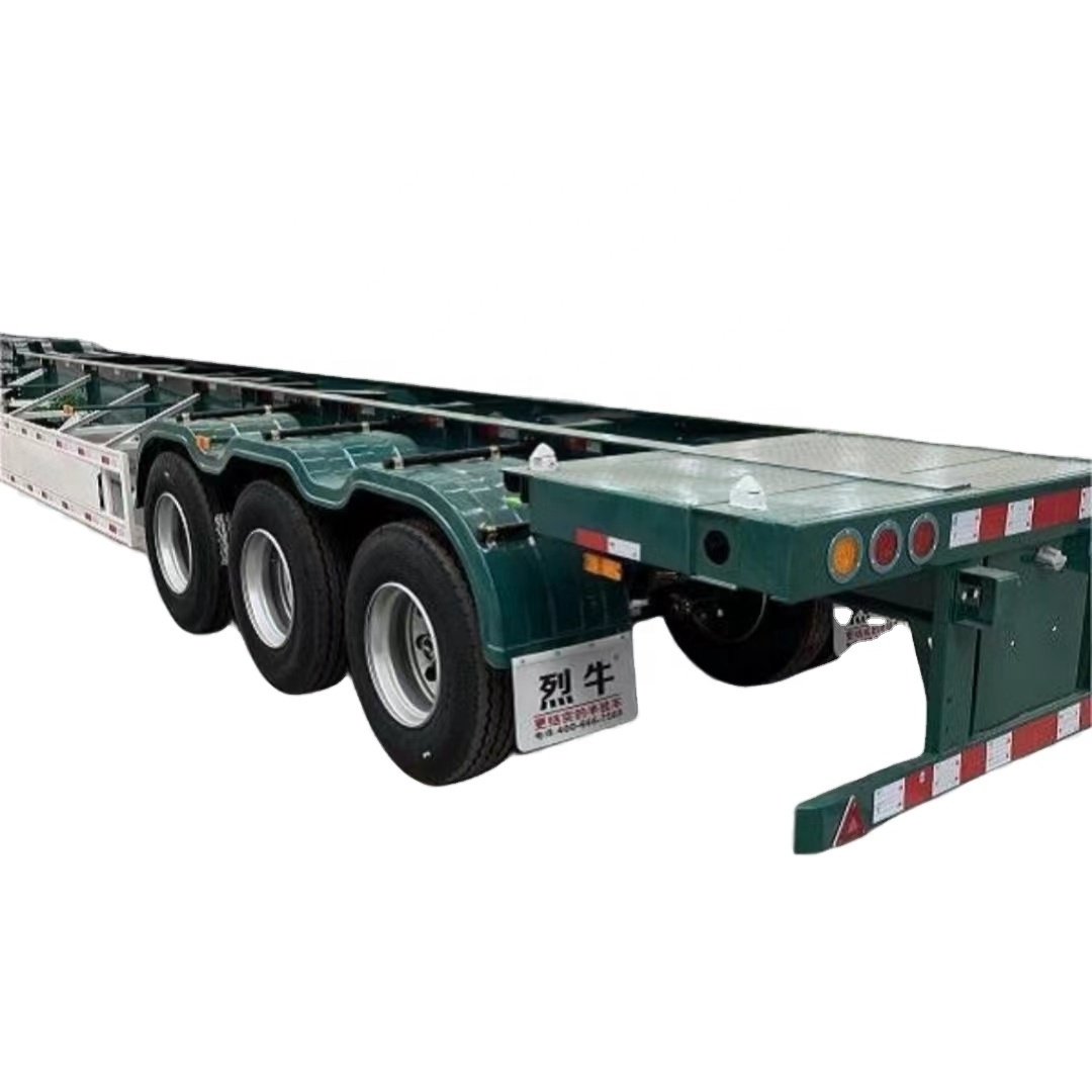 Vehicle Master 40ft Container Chassis Trailer Intermodal Chassis with twist lock 20ft skeleton container semi trailer