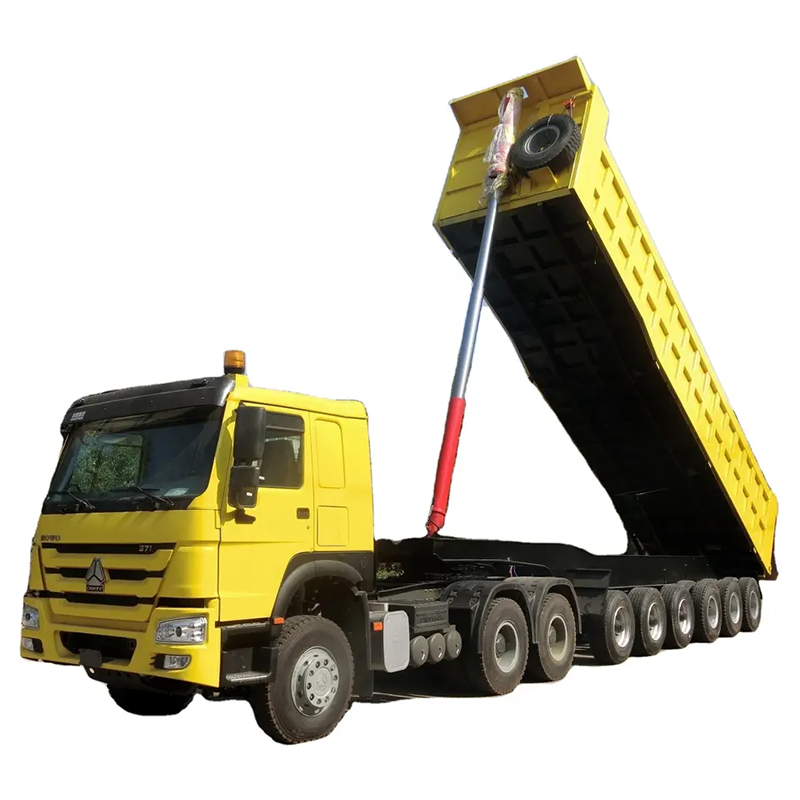 Hydraulic End Rear Dump Semi Truck Trailer Rear Tipper Truck Trailer For Sale