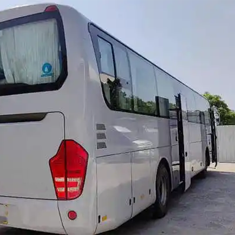 Manual Diesel Used  Bus Double Door 55 Seater Leather Seats Luxury Bus With Air Conditioner