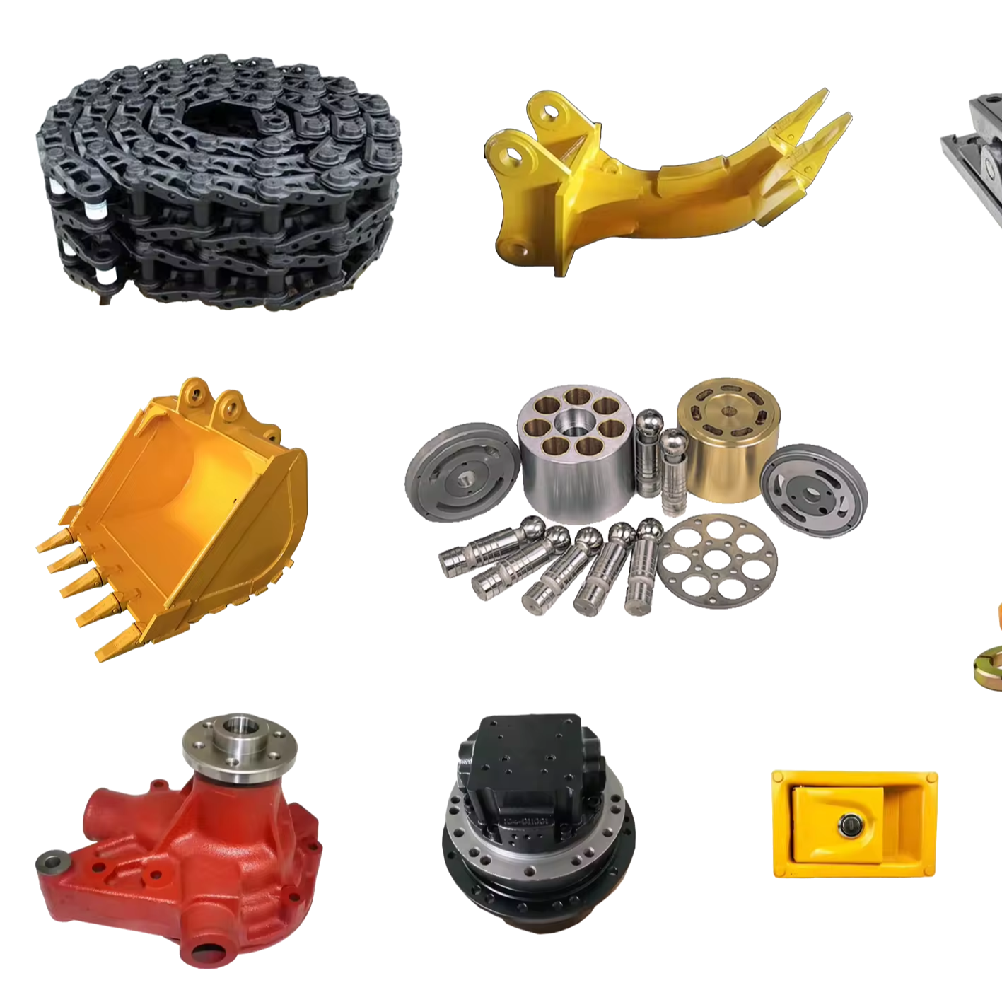 Complete set of excavator spare parts rubber track others mini excavator parts