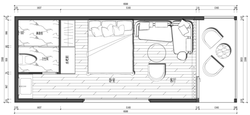 A6-1 luxury modular cheap modern style villa house kit prefab home gauge tiny wooden hotel house villa for holiday homestay