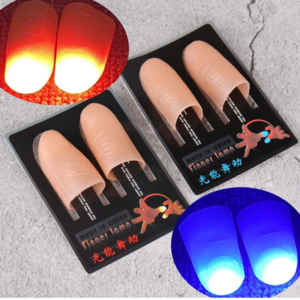 JELO High Quality LED Finger Light Adult Size Magic Thumb tip Flashing Lights Thumbs Tricks for Halloween party