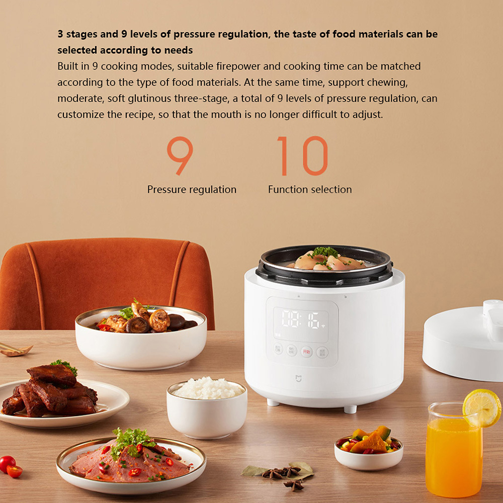 Xiaomi Mijia Smart Electric Pressure Cooker 5L APP Control Instant One-Touch Pressure Pot Rice Cooker/Steamer/Slow Cooker