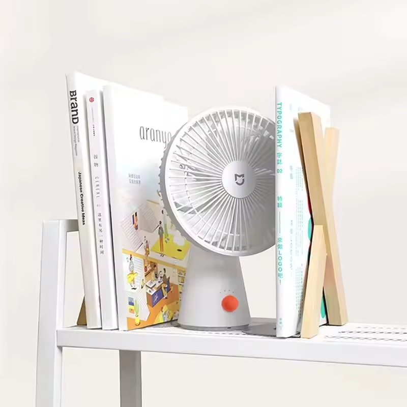 XIAOMI Mijia Portable Desk Fan USB Rechargeable Handheld Mini Electric Fans Cordless Air Cooling Small Fan 4 Gears Speed