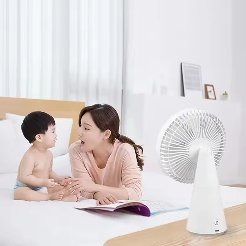 XIAOMI Mijia Portable Desk Fan USB Rechargeable Handheld Mini Electric Fans Cordless Air Cooling Small Fan 4 Gears Speed