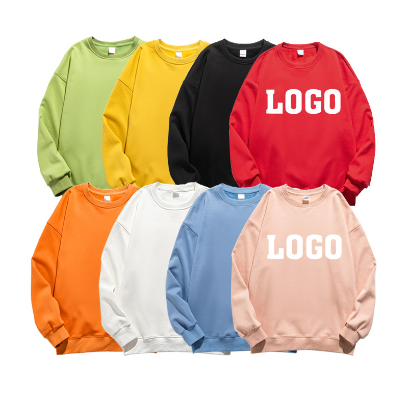 Factory wholesale Custom Logo Sweaters High Quality Crewneck Sweatshirt 100% Cotton Sweatshirts For Men