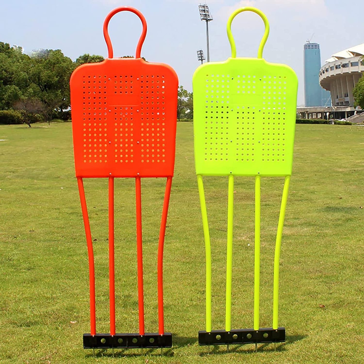 Sports Football Mannequin Soccer Training Goal Wall Target for Grass Ground Coaching Free-Kicks Goalkeeper with Spiked Bases