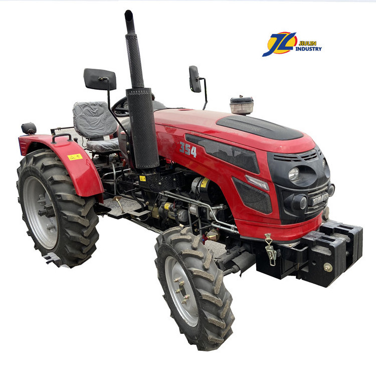 w Jiulin Mini tractor 30 HP 40 HP 2 WD 4 WD compact farm wheel tractor with rotary tiller shovel for agriculture made in china