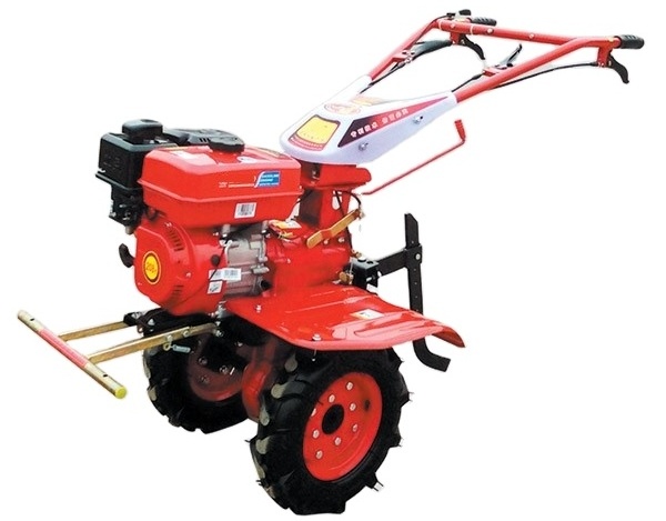 2WD mini tilling machine 7hp petrol engine mini power tiller for farmland orchard garden vegetable patch with implement for free