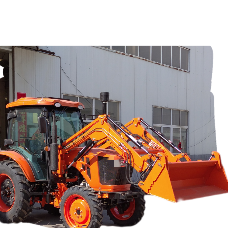 Front end loader and Fork -Agricultural 50hp 55hp 60hp 70hp 80hp Tractor with Front End Loader and Backhoe