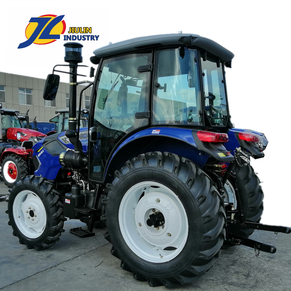 China JIULIN high grade heavy duty 80HP 90HP 4X4WD farm wheel tractor with front end loader backhoe