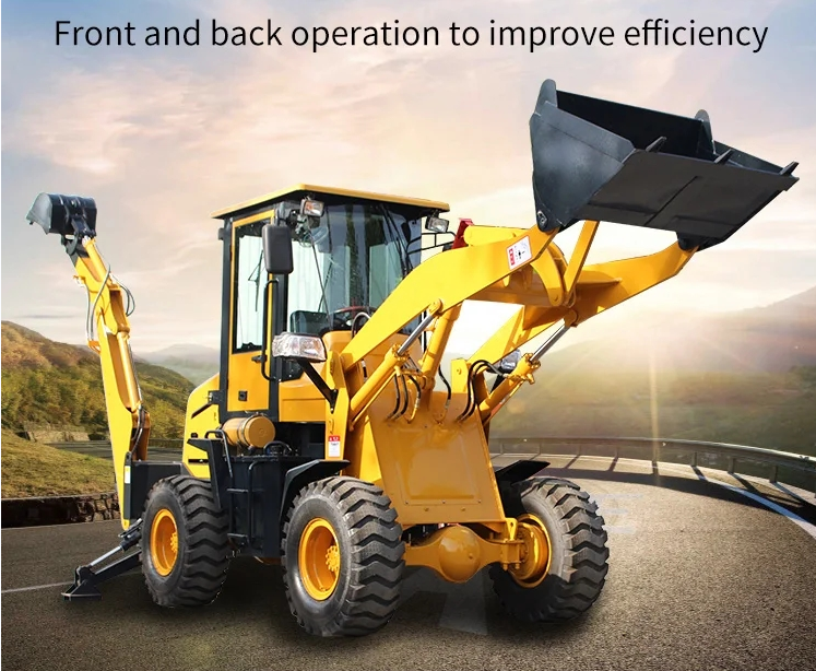 W towable backhoe  for backhoe digger loader combine digging and loading mini tractor excavator