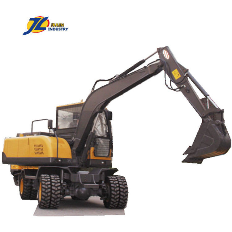 6.6ton Earth moving machinery  9 ton Tires Track excavator 6 ton 7 ton 8 ton Wheel Crawler Excavators made in China by Jiulin