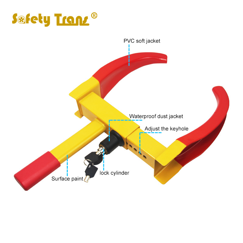 Anti-theft Adjustable Truck Wheel Chock Lock  car Trailer Wheel Locks clamp Wheel  horn Tire Lock