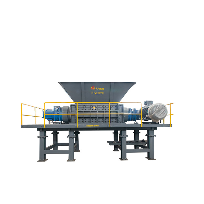 Double shaft industrial scrap metal shredder waste steel used iron drum car crusher recycling waste small metal shredder machine