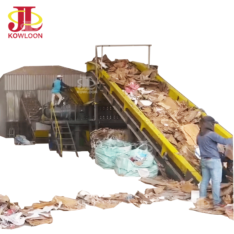 Factory Direct Supply Paper Recycling Machine Twin Shaft Cardboard Box Shredder