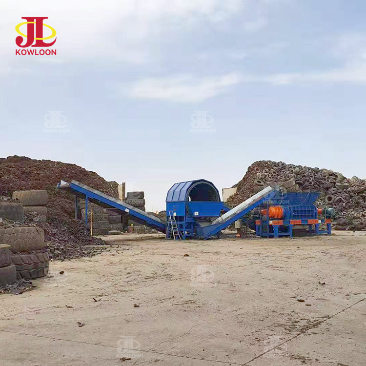 Kowloon Machinery Old Tire Recycling Plant Tire Shredders Tyre Crusher Shredding Machine