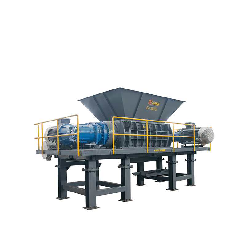 Double shaft industrial scrap metal shredder waste steel used iron drum car crusher recycling waste small metal shredder machine