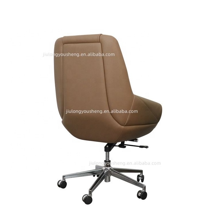 New Design Chair Leather Middle Back Office Chair Wheels with High Density Molded Foam Chair Bureau