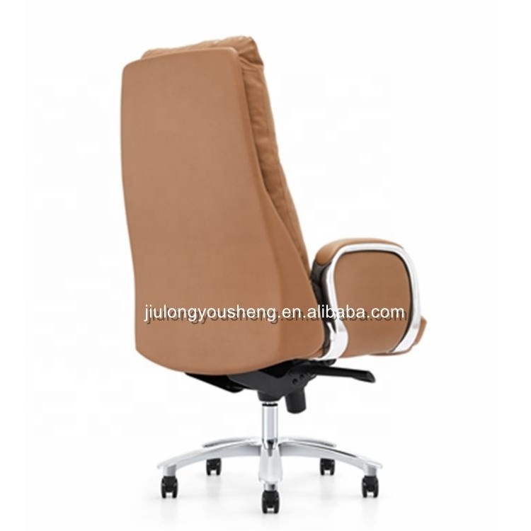 High Back Soft Foam Seat Boss Office Chair Genuine Leather Ergonomic Office Chair Big and Tall Executive Office Chair