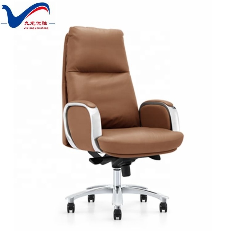 High Back Soft Foam Seat Boss Office Chair Genuine Leather Ergonomic Office Chair Big and Tall Executive Office Chair